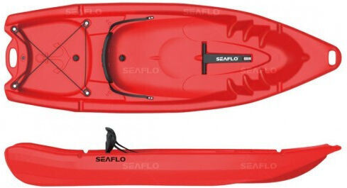 Seaflo 0201-20024 Caiac De Plastic De Mare Pentru 1 Persoană Roșu