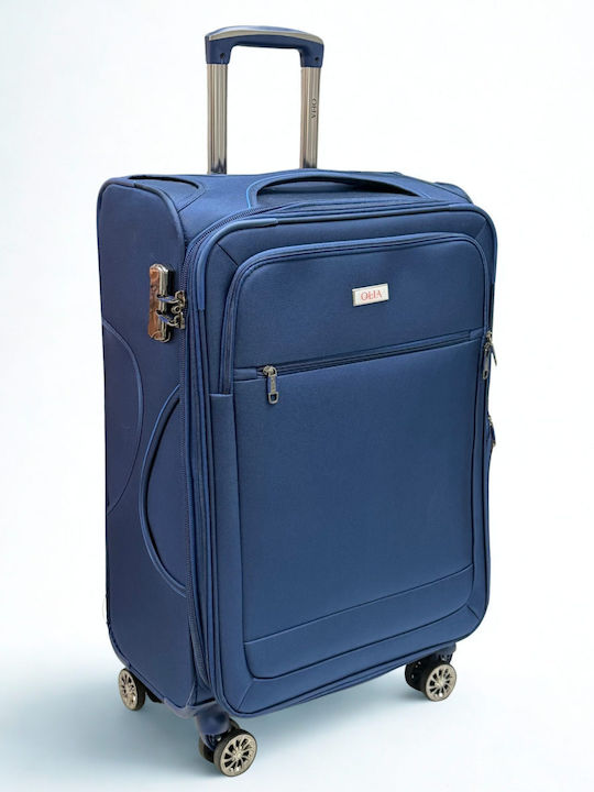 Olia Home Cabin Travel Suitcase Blue with 4 Wheels