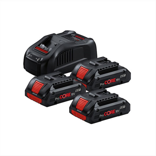 Set of 3 Lithium Tool Batteries with 4Ah Capacity