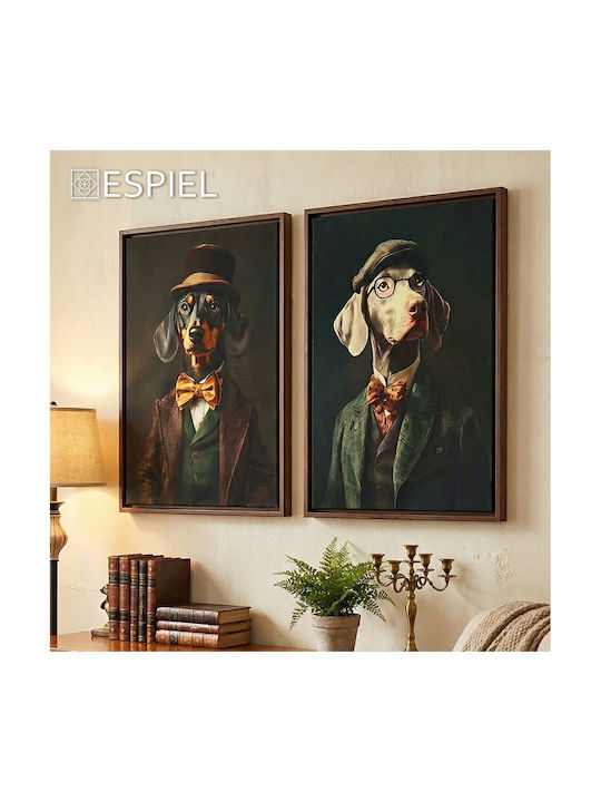 Espiel Σκυλος Πίνακας σε Καμβά 45x60cm