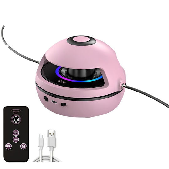 Coardă de Sărit Reglabilă Cablu Afișaj Led Adulți Copii Difuzor Bluetooth Integrat Telecomandă 10 Niveluri Viteză Autonomie Baterie 10 Ore Alimentare Usb Contor Pași Timp Calorii Antrenament Fitness Acasă Roz