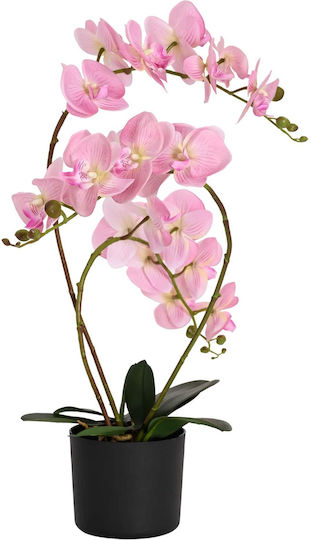 vidaxl Künstliche Orchidee Topfpflanze Rosa 45 x 15 x 65 cm