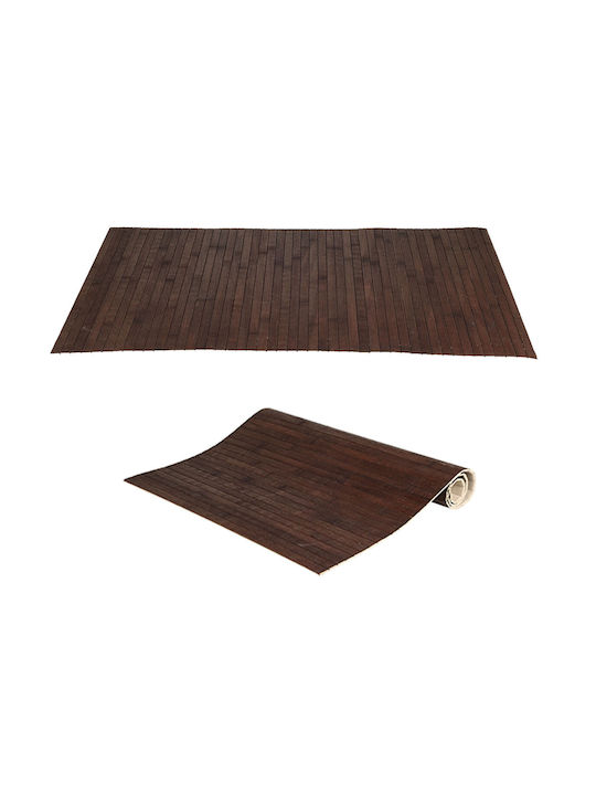 MRShome Неслизащ Бански Килим Дървен DF-0044003 Тъмнокафяв 50x80см