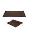 MRShome Неслизащ Бански Килим Дървен DF-0044003 Тъмнокафяв 50x80см