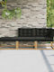 Three-Seater Outdoor Wooden Sofa With Cushions 241.5x83x73cm