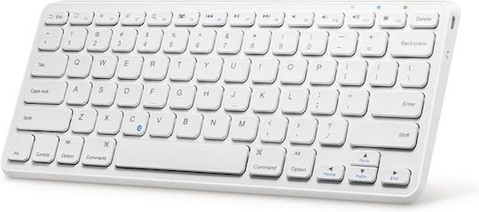 Anker UltraSlim Tastatură Wireless Bluetooth Engleză SUA Compatibilă cu Mac Albă