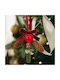 Weihnachtsbaumschmuck Türdekoration Künstliche Tannenzapfen Rote Glocke 16 Cm