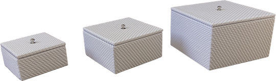 Espiel Set Cutii Decorative din Piele Ecologică 3 Bucăți