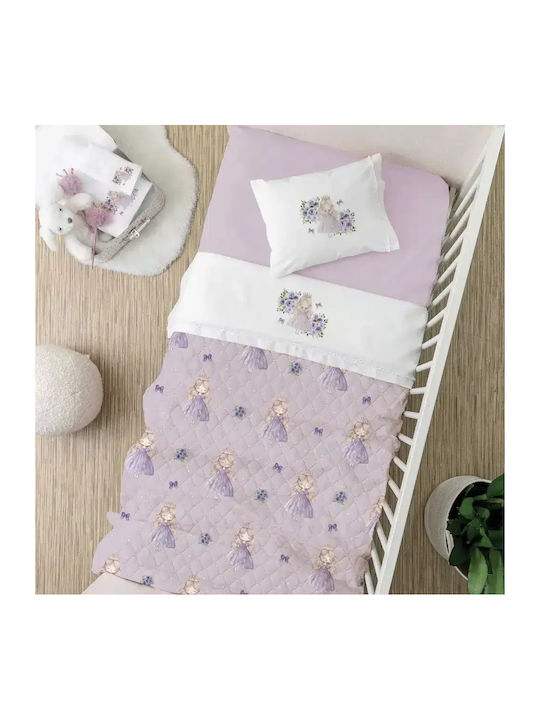 Borea Lily Βρεφικό Κουβερλί από Πολυεστέρα Λιλά 110x140cm