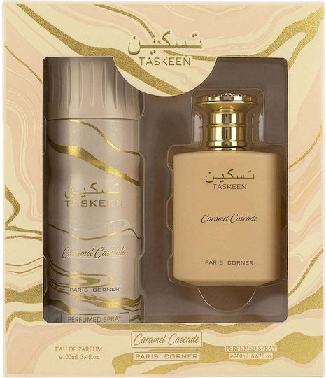 Taskeen Caramel Cascade Edp 100ml + Deodorant Spray 200ml