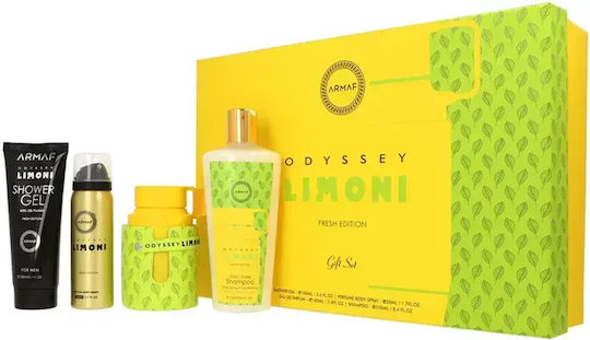 Armaf Odyssey Limoni Fresh Edition Set Edp 100 Ml + Body Spray + Shower Gel + Shampoo Fresh Luxury