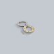 Runde Metallische Hunde-Identifikationsmarke Pfoten Knochen Gold
