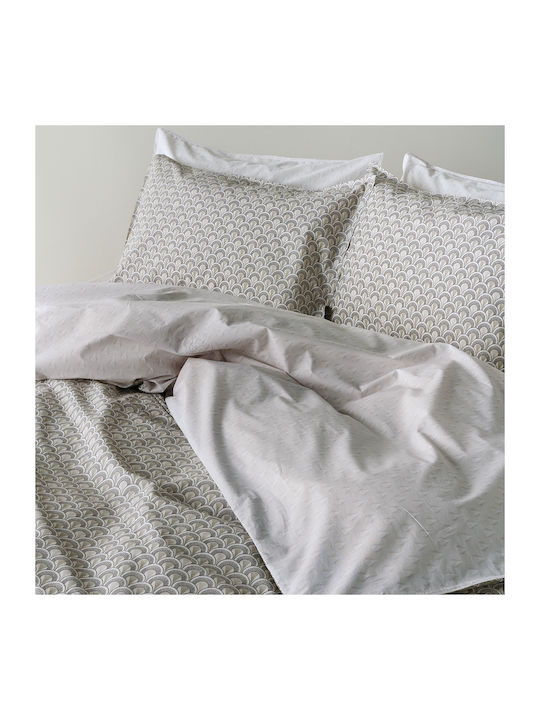 Kentia Nerikomi Κουβερλί Υπέρδιπλο Βαμβακερό Brown-beige-white 230x250cm