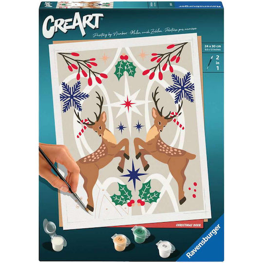 Ravensburger Creart Pictură de Crăciun cu Reni