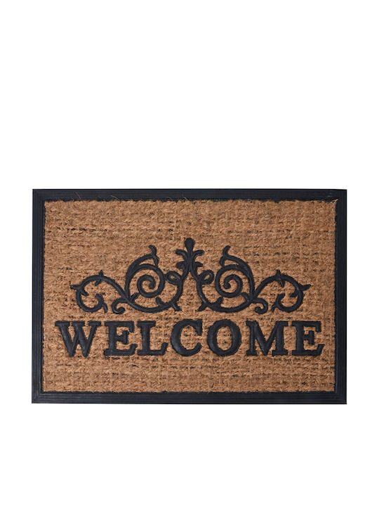 MRShome Doormat Entrance Rubber Welcome 60x40cm