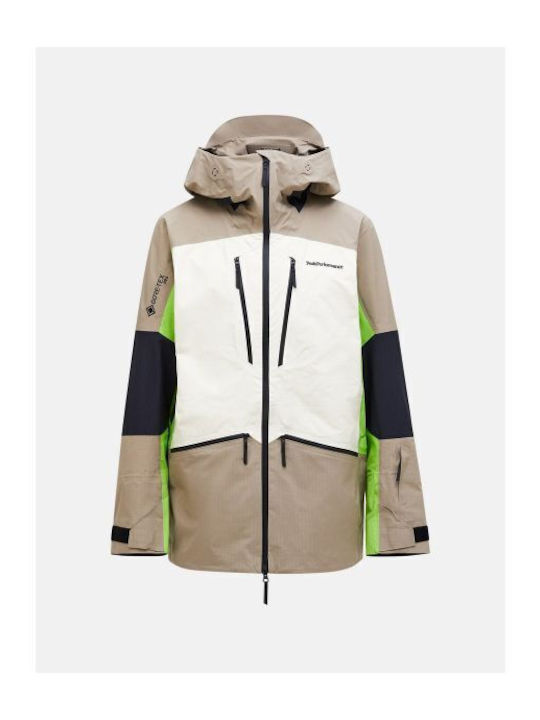 Peak Performance G79144060-N34 Herren Gore-Tex Ski- und Snowboardjacke Beiges