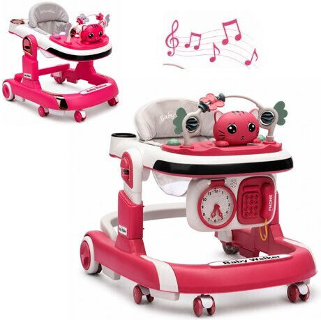 ForAll Baby Walker with Music for 6+ Months Fuchsia