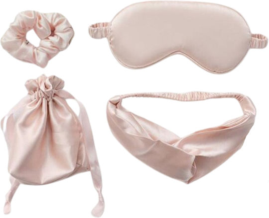 La Lolita Amsterdam Sleepy Travel Set Mask and Beige Scrunchy