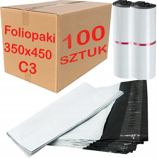 White Courier Bags C3 350x450mm 100 Pcs
