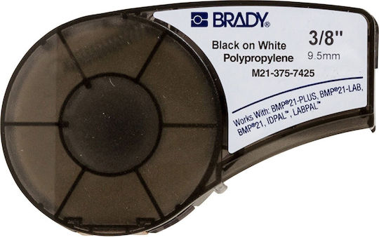 Brady Ταινία Ετικετογράφου 6.4m x 9.53mm σε Μαύρο Χρώμα