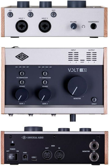 Universal Audio VOLT 276 USB UAVOLT276 Εξωτερική Επαγγελματική Κάρτα Ήχου με Σύνδεση USB