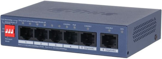 Dahua CS4006-4GT-36 Managed L2 PoE+ Switch with 4 Gigabit (1Gbps) Ethernet Ports