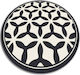 Round Vinyl Mat Swivel Chair Geometric Shapes Ø 60 Cm