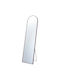 MRShome Arched Floor Mirror with Brown Aluminum Frame