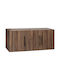HomeMarkt Rectangular Loft Closet from Chipboard Walnut 150x55x6cm HM747.11