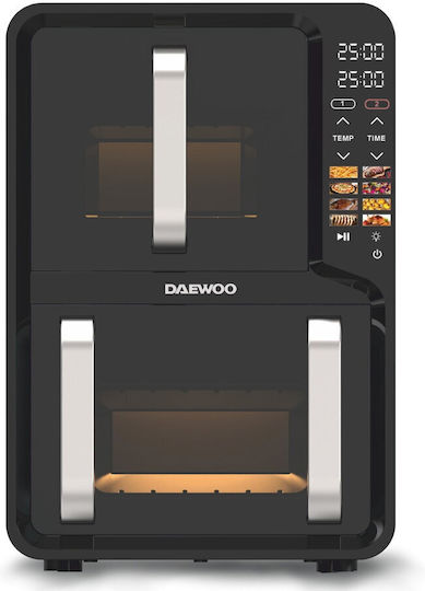 Daewoo Air Fryer cu Wi-Fi și Două Coșuri Detașabile 12l Negru DAF2X1100UDB