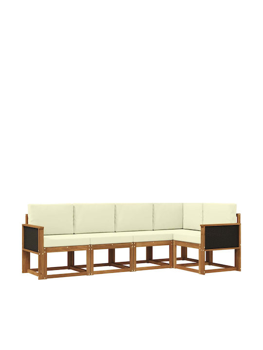 Corner Outdoor Sofa Plastic with Cushions 243x1...