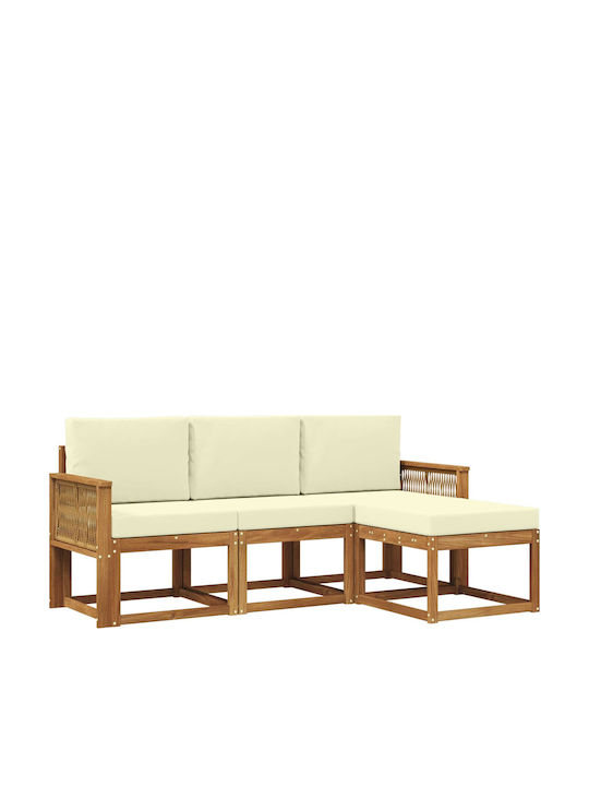 Ъглов Диван За Градина Пластмасов С Макси Подложки 189.5x122.5x73см