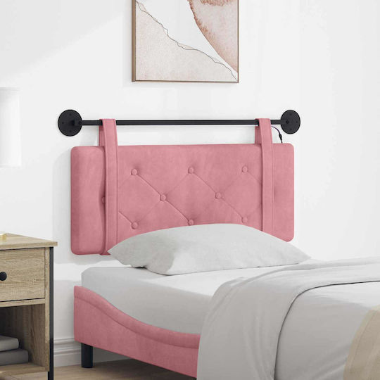 vidaXL LED Headboard Cushion Fabric Pink 110x55cm