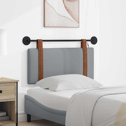 vidaXL LED Headboard Cushion Faux Leather Grey ...