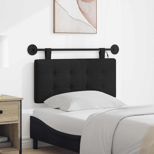 vidaXL Fabric Bed Headboard Cushion Black 90x55cm