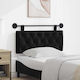 vidaXL Fabric Bed Headboard Cushion Black 110x55cm