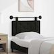 vidaXL Leather Bed Headboard Pillow Black 90x55cm