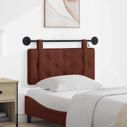 vidaXL LED Headboard Cushion in Brown Faux Leat...