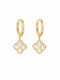 Jools Single Gold Plated Silver Hoop Earring with Stones