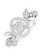 Xrisokosmima Women's Ring with Zircon from Silver