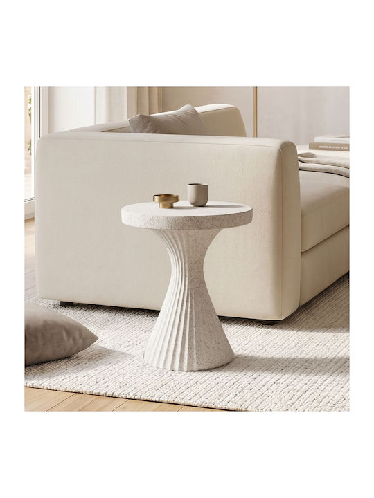 Round Side Table Nome White W38xL38xH46.5cm