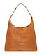 Leather Women's Shoulder Bag Tabac Brown