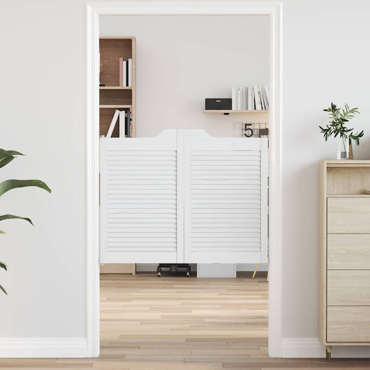 Doors Swing 2 Pcs White Solid Pine Wood 42047180 White