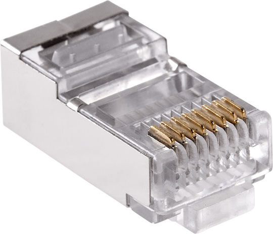 363261 Φις Rj45 8p8c Cat5e Pass Through Θωρακισμενο Σετ 20 Τεμαχιων