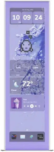 Hyte Y70 Touch Display Upgrade Taro Milk 37.9 Cm 14.9 Inch Purple 14.9-inch Touchscreen