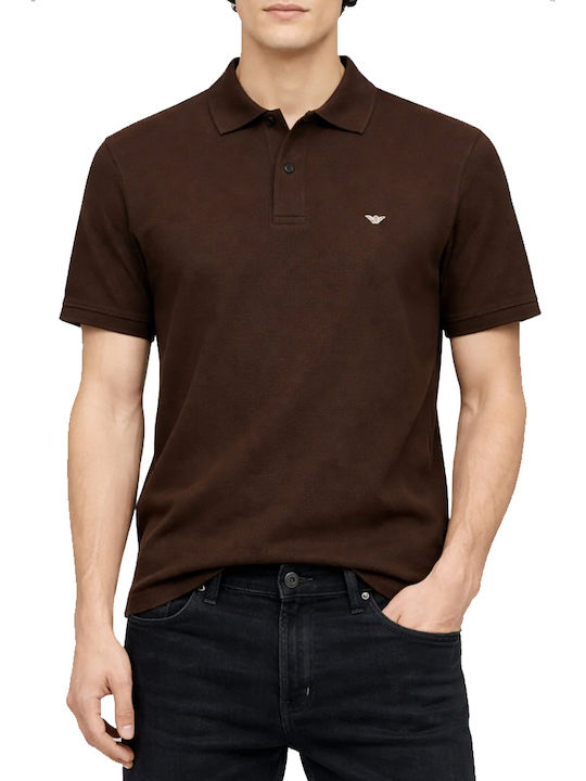 Emporio Armani Polo Short Sleeve Blouse Brown