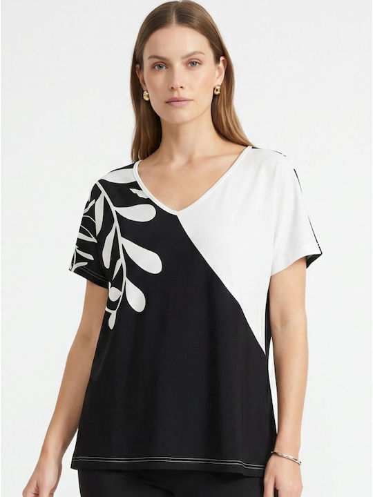Anna Raxevsky Black and White Blouse