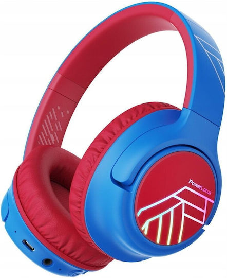 PowerLocus Bobo Kabellose Bluetooth Kinder Über Ohr Kopfhörer Blau/Rot