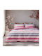 Beauty Home 12562 Подредба Чаршафи Двойни 200x260см Розови, Сиви (4 Бройки) 12562СЕДИ