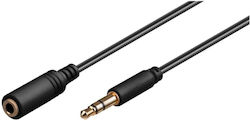 Microconnect Audio Cable 3.5mm Male - 3.5mm Male Black 2m with Gold Plated Terminals